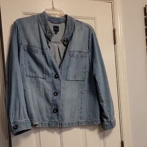 J. Jill Denim Women's Jacket With Pockets Lightweight